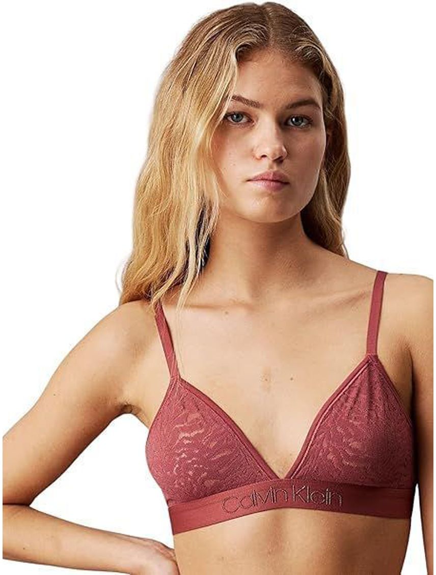 Bralette vino tinto elegante de encaje sin forro