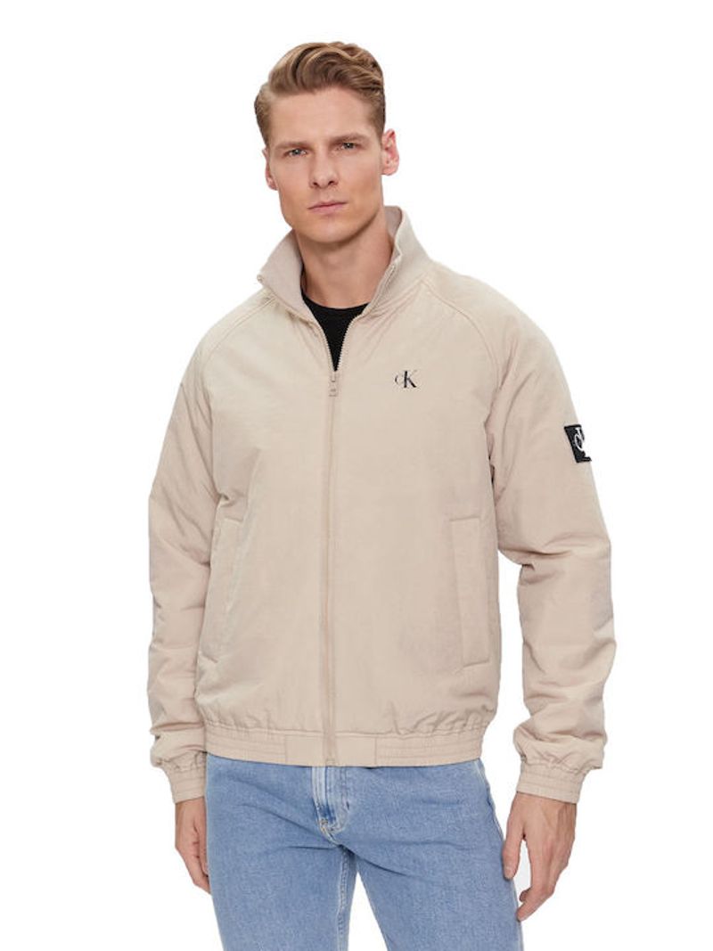 chaqueta-beige-harrington-acolchada
