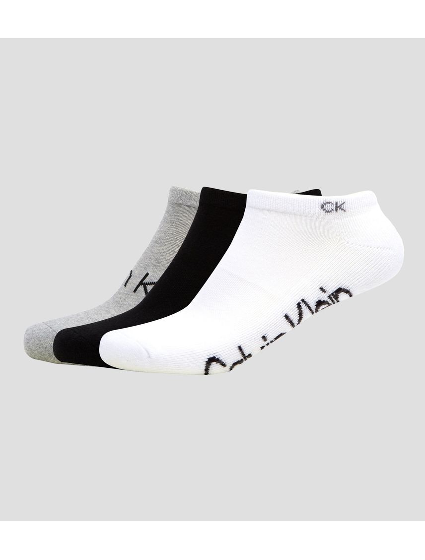 Pack negro de 3 pares de calcetines con logo y monograma