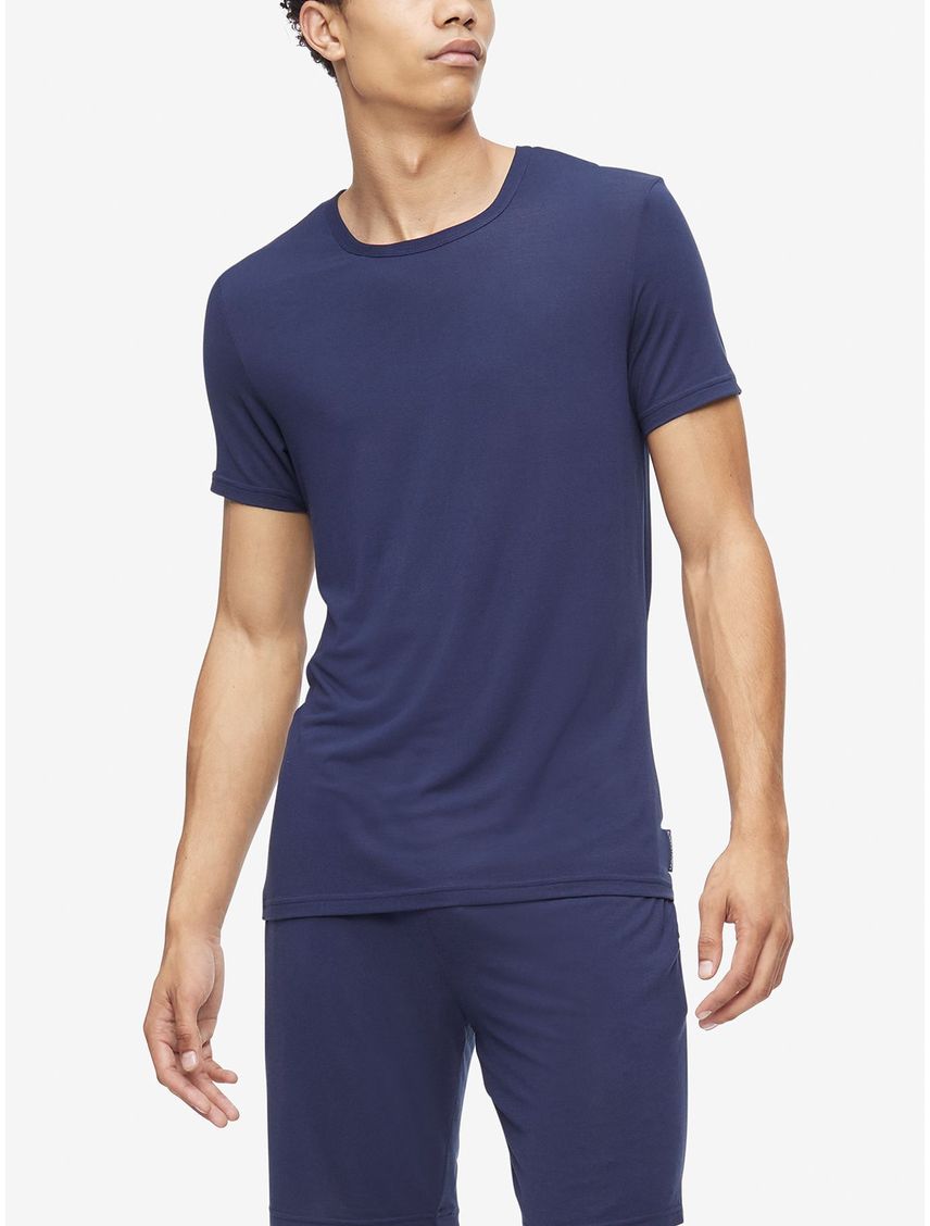 Camisera Azul Cuello Redondo Para Hombre