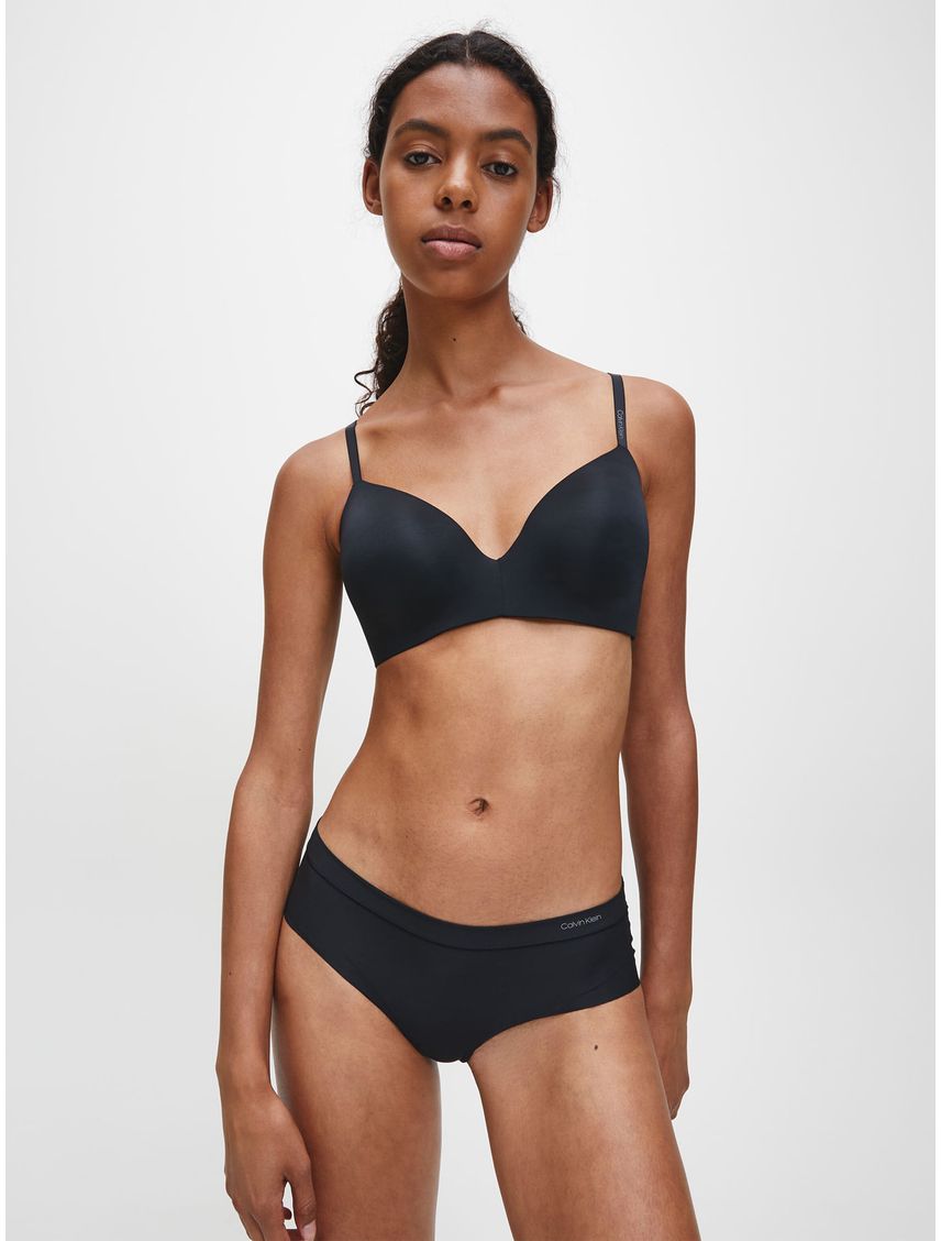 Brassier Negro Microfibra Lightly Forrada Demi Mujer