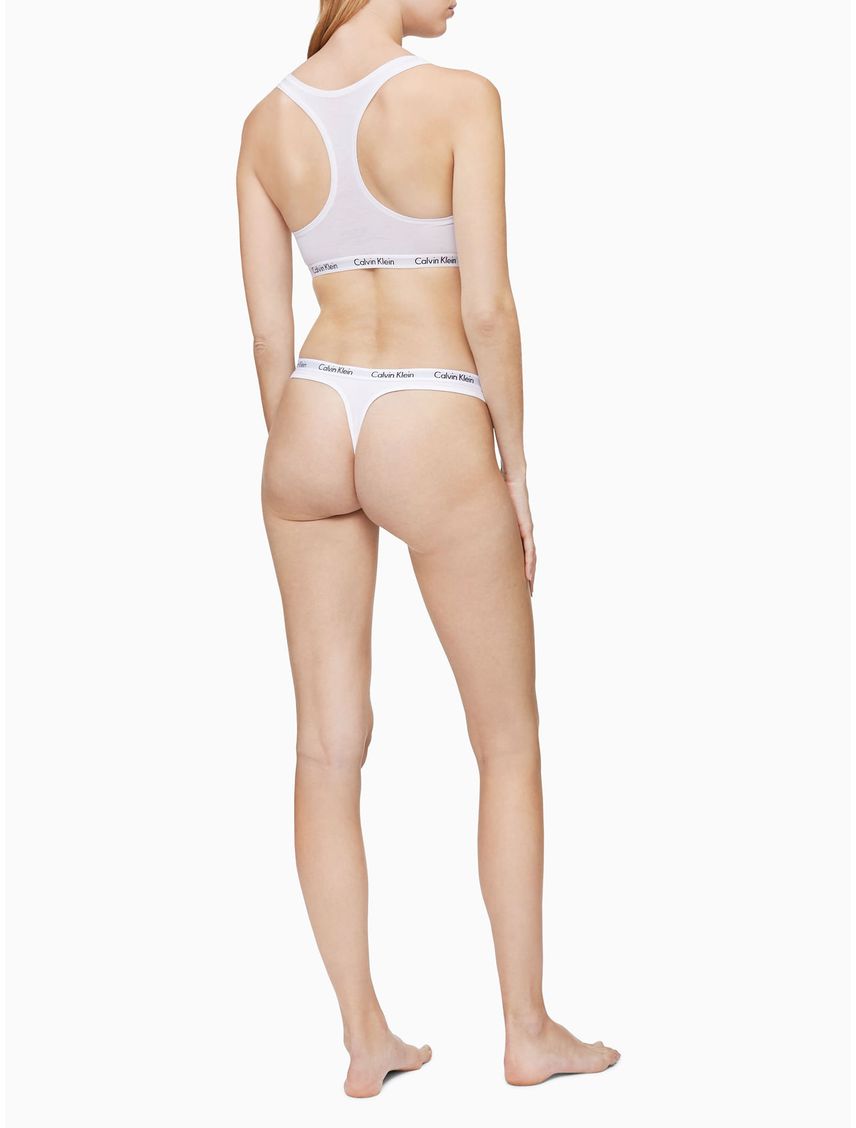 Panties Blanco Algodón Tanga Mujer Calvin Klein