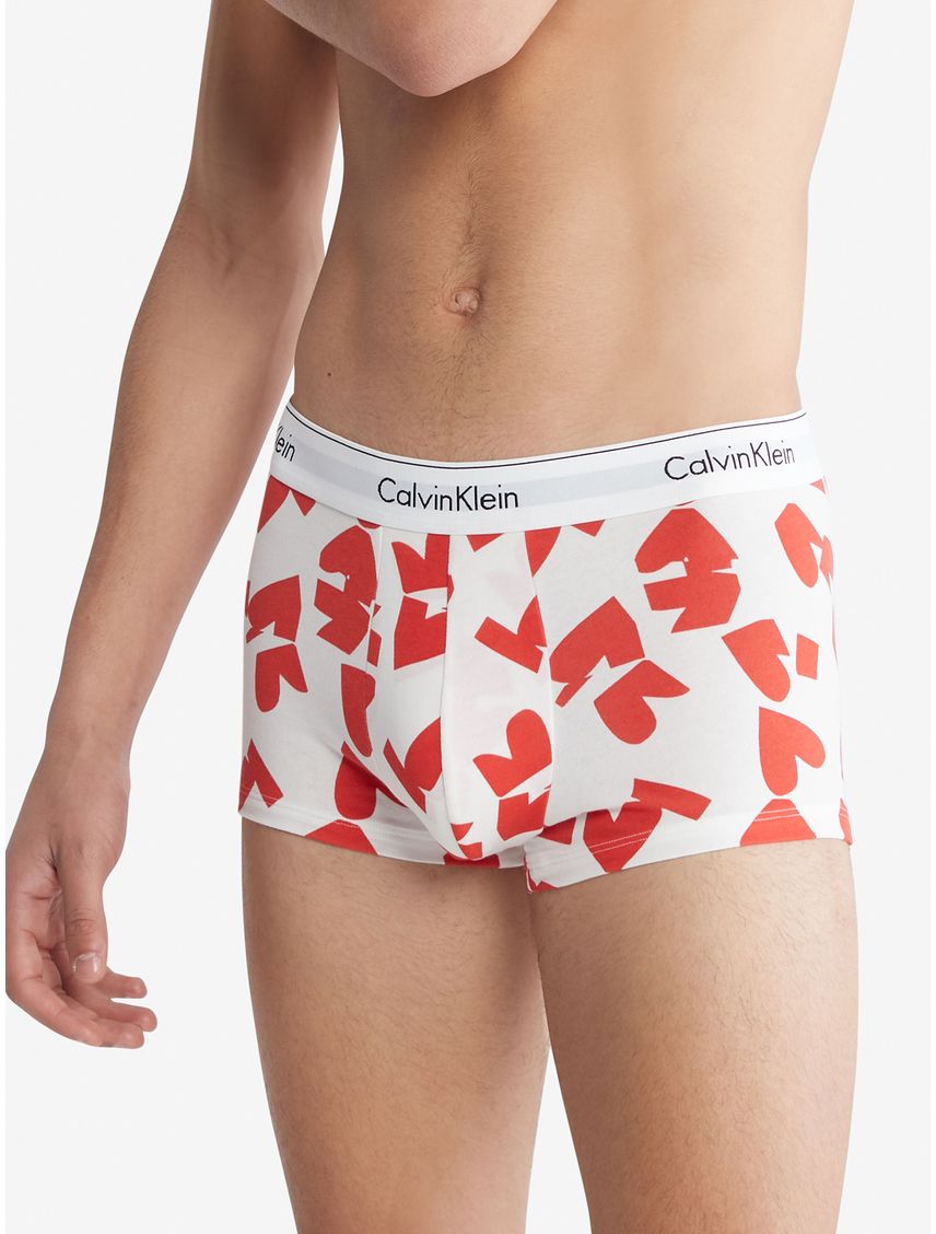 Boxer rojo trunk con estampao e corazones
