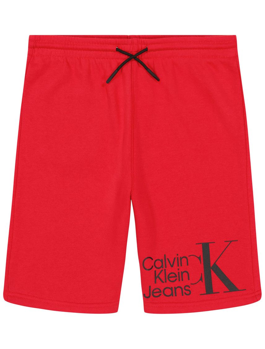 Pantalón Corto Con Logo Rojo Para Niño