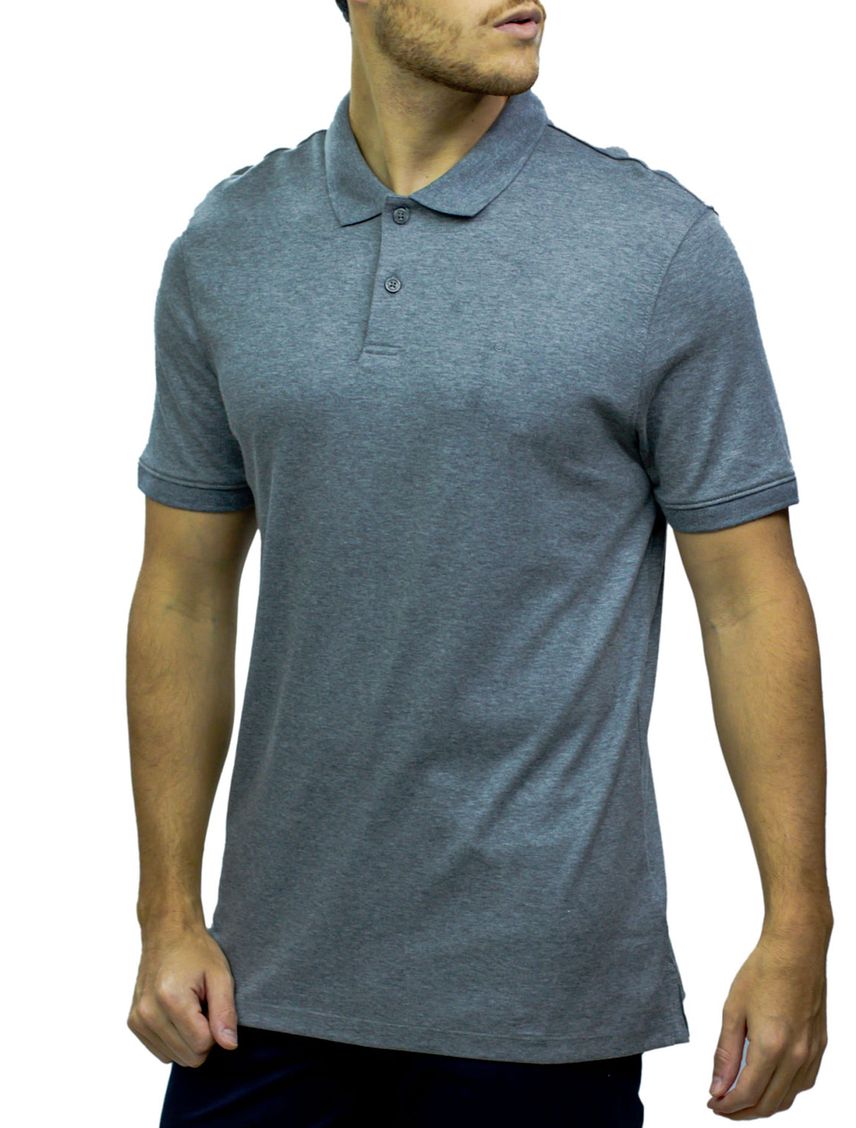Polo Gris Liquid Touch Con Logo Para Hombre