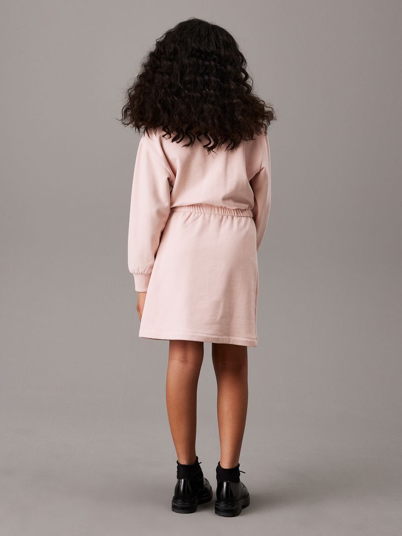 vestido-rosado-estilo-saco-logo-para-nina