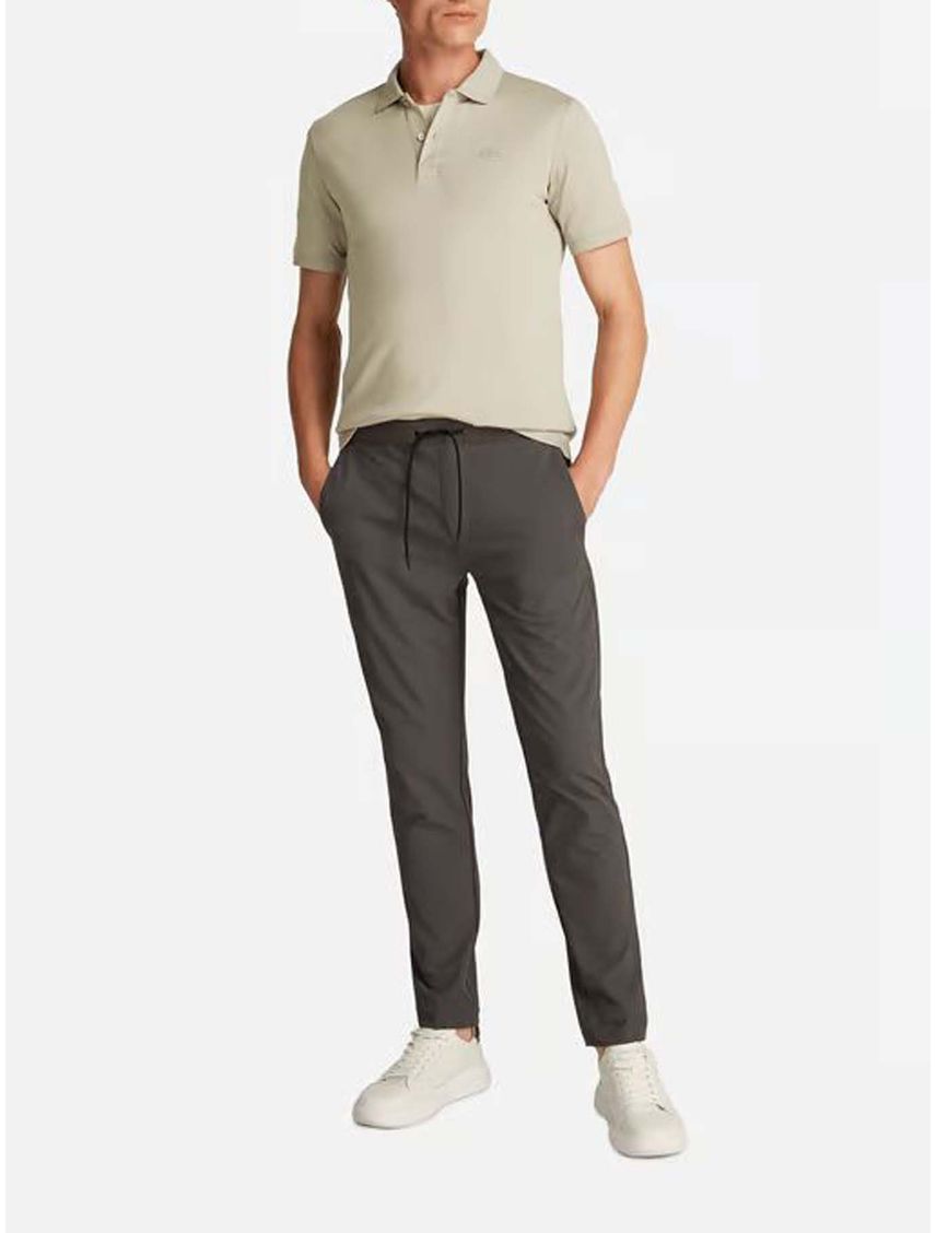 Polo beige slim de algodón
