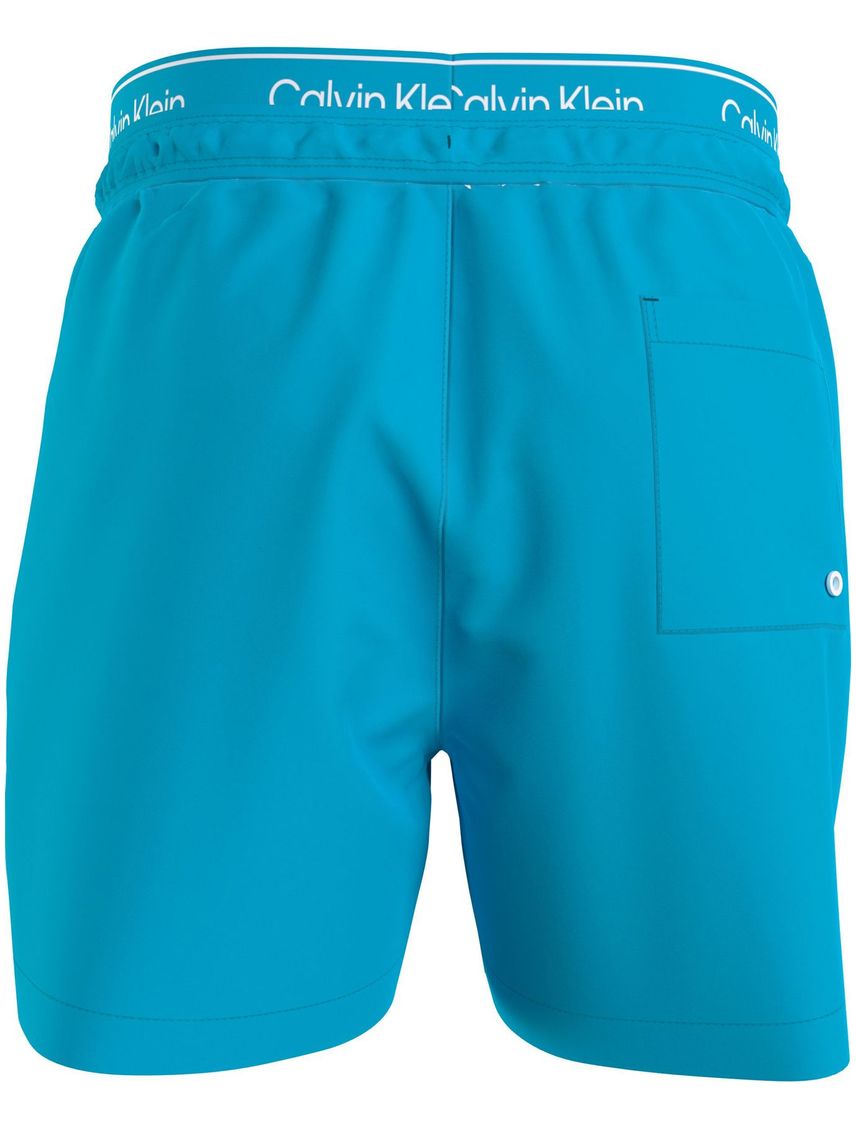 Bermuda De Baño Azul Corto Con Cinturilla Doble - Pride