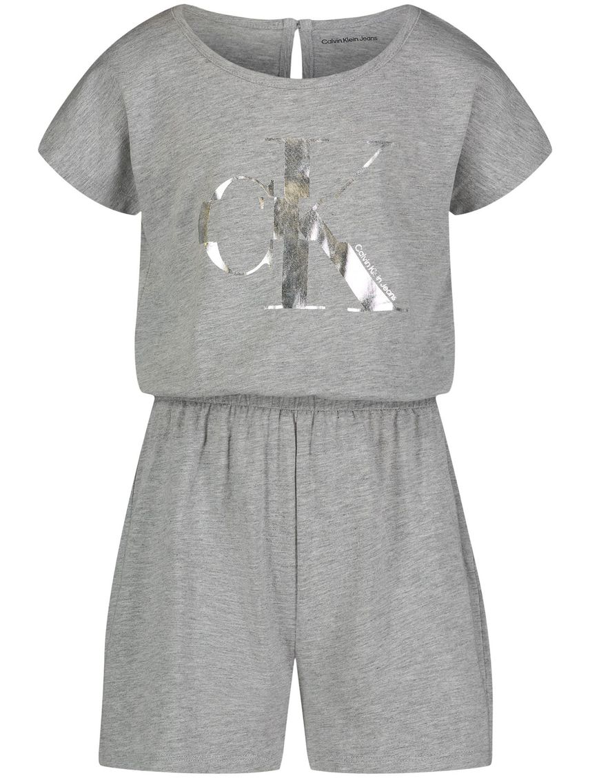 Enterizo Con Pantalón Corto Gris Para Niña