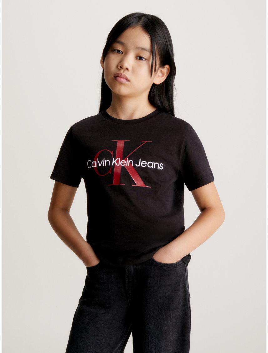 Camiseta Para Niño Negra Unisex Con Logo