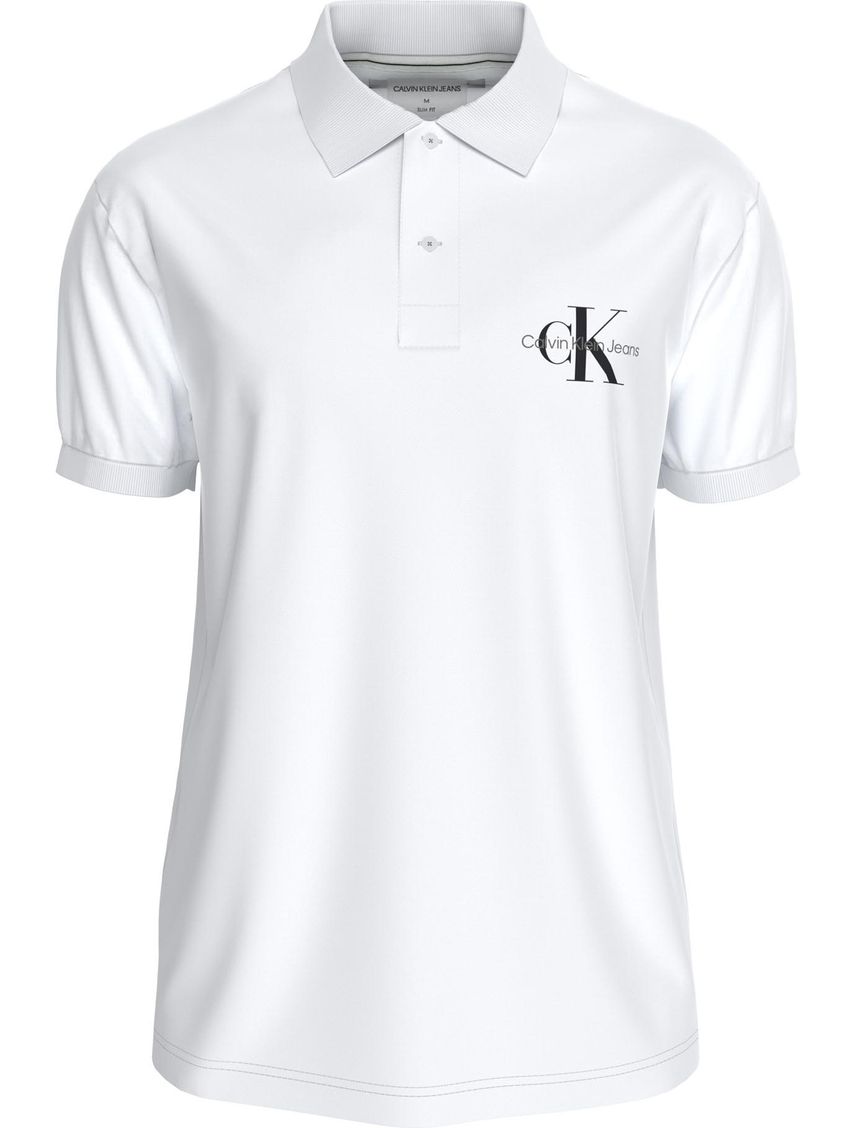 Polo Blanca ConLogo Monograma Para Hombre