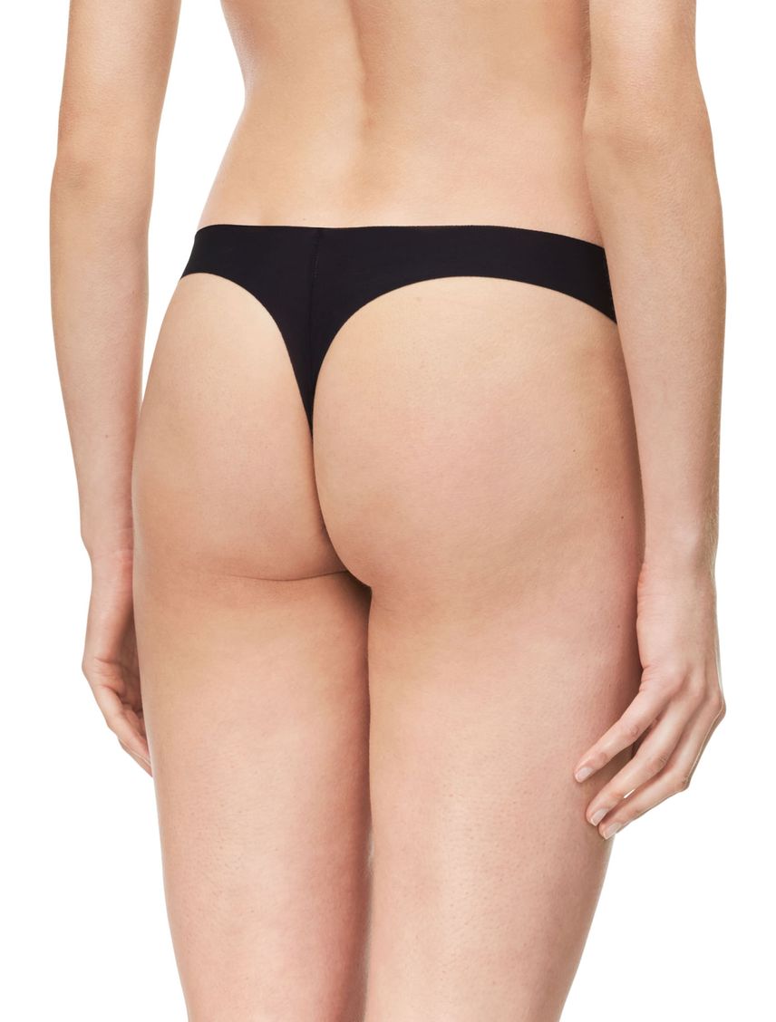 Panties tanga negro para mujer en microfibra