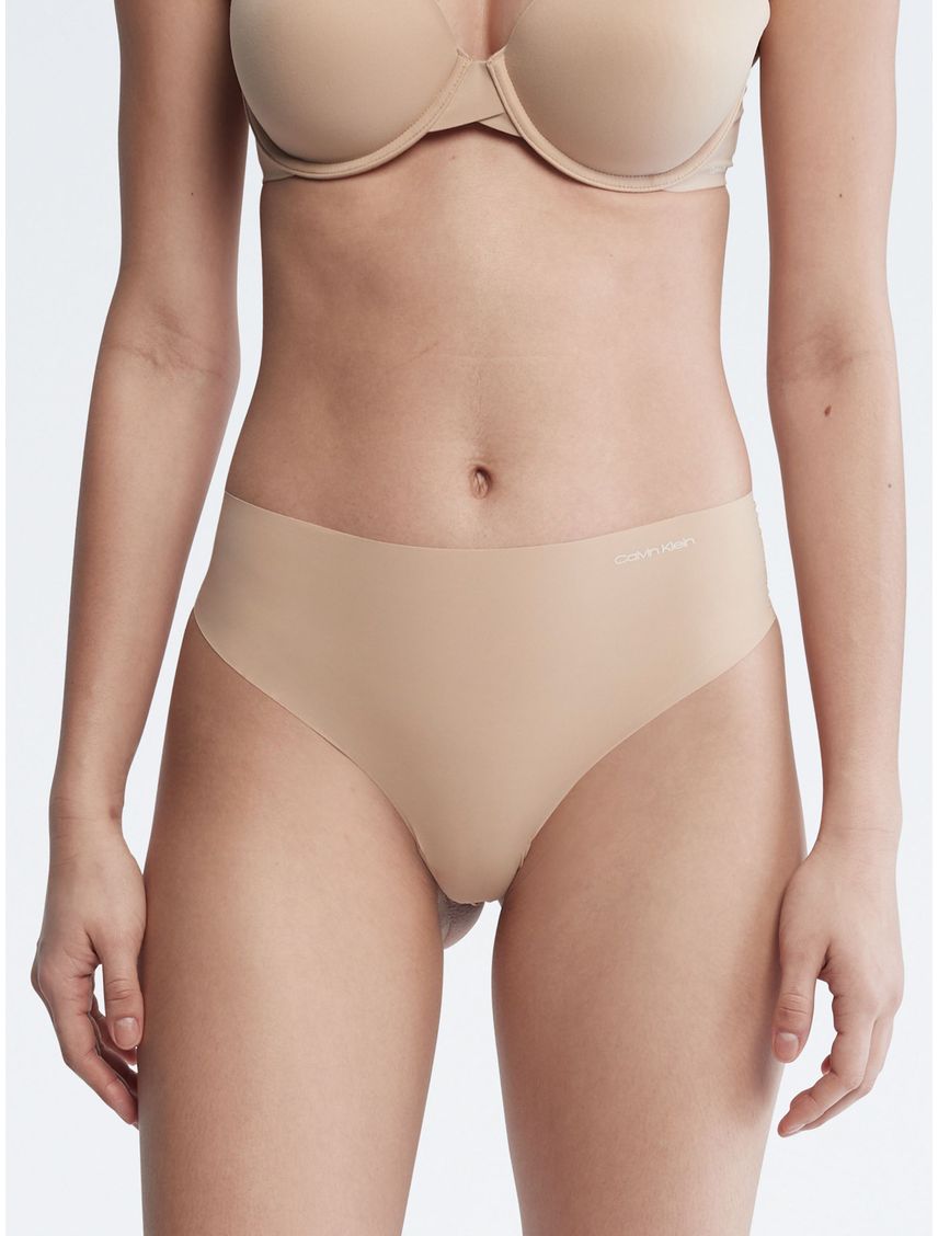 Pantie Beige Tipo Tanga Invisible De Cintura Alta