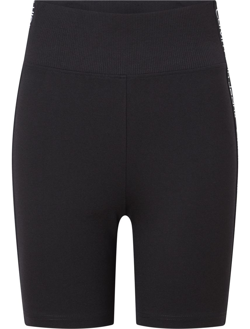Shorts De Ciclista Punto Milano Negro Calvin Klein Mujer