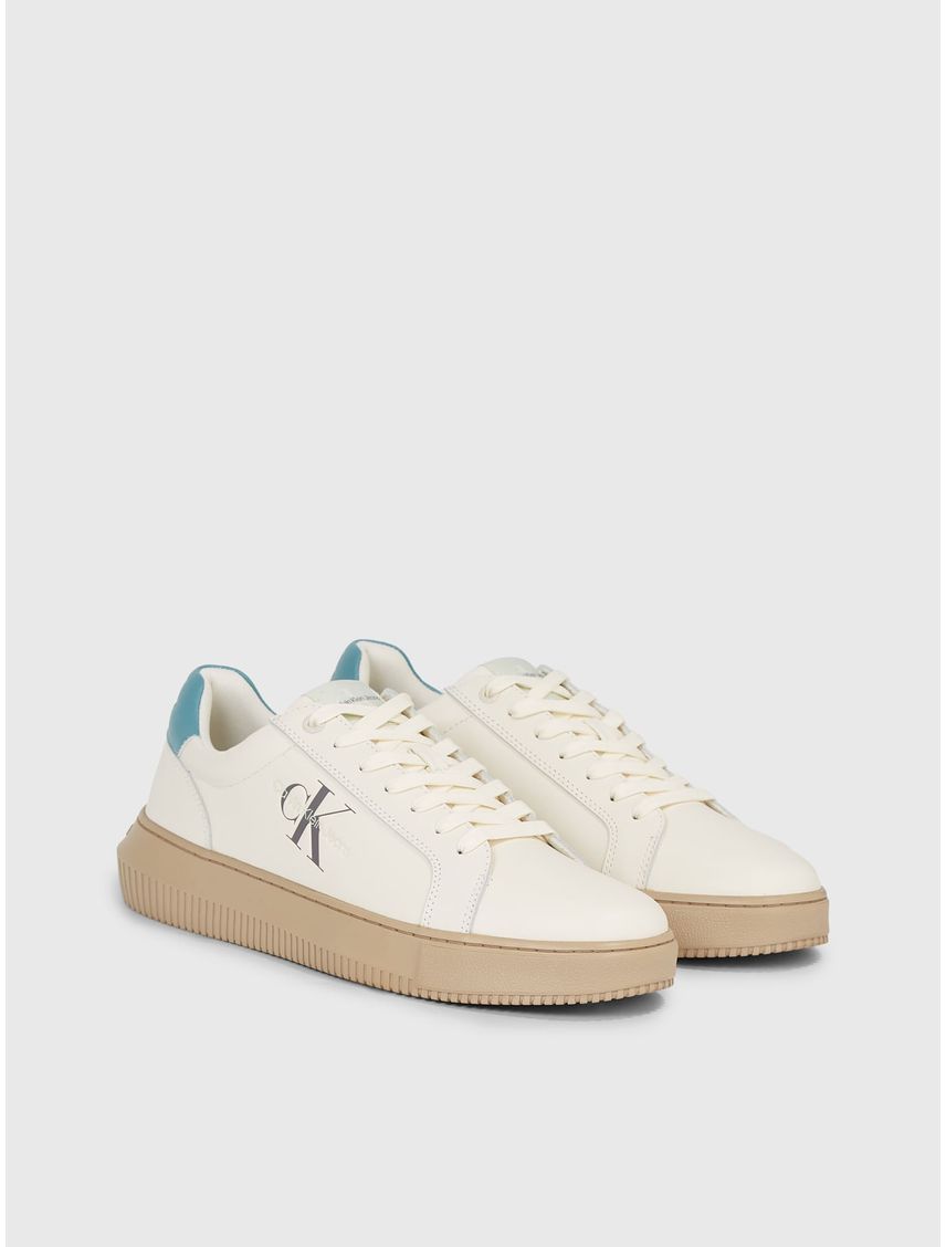 Tenis Beige Con Logo Para Hombre