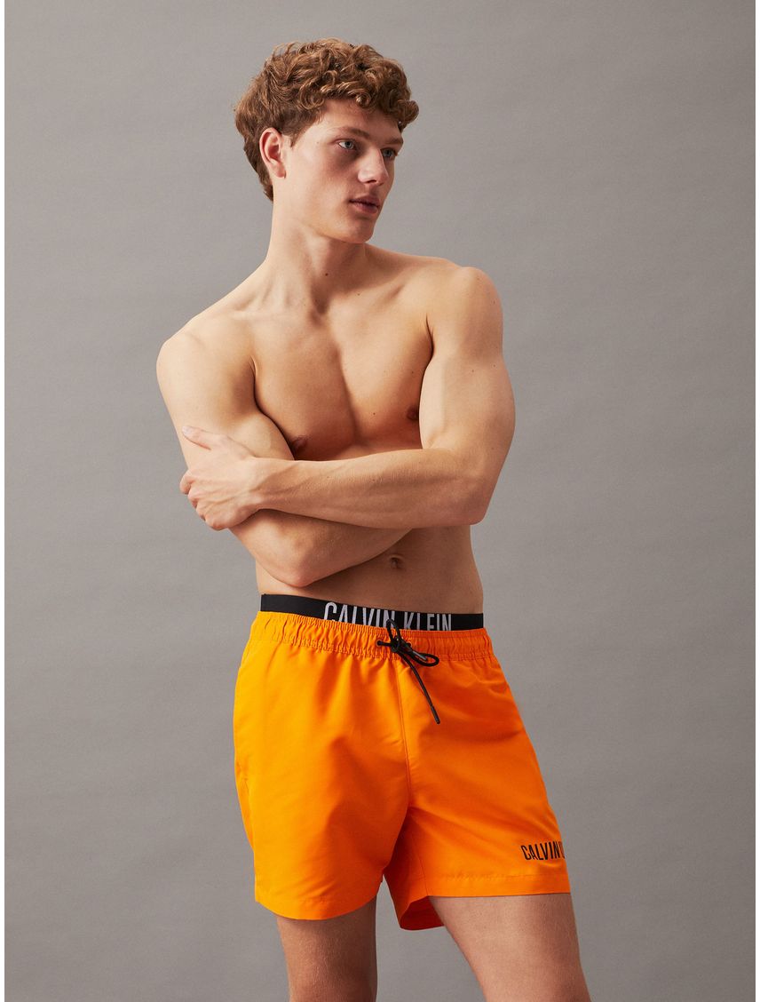 Traje naranja de baño corto con cinturilla doble - Intense Power