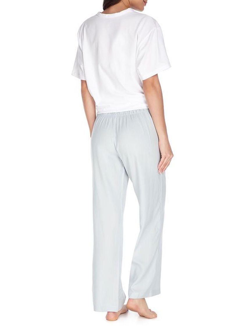 Camiseta De Algodón Blanca De Pijama para Mujer