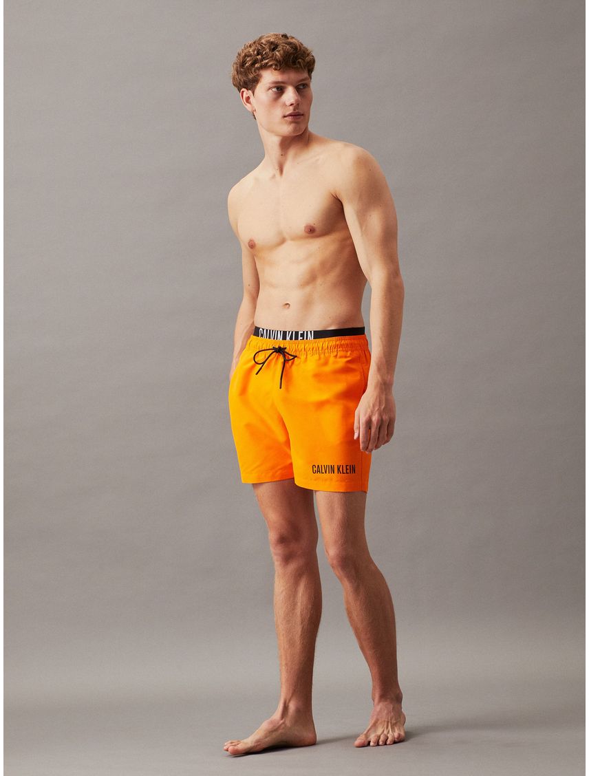 Traje naranja de baño corto con cinturilla doble - Intense Power