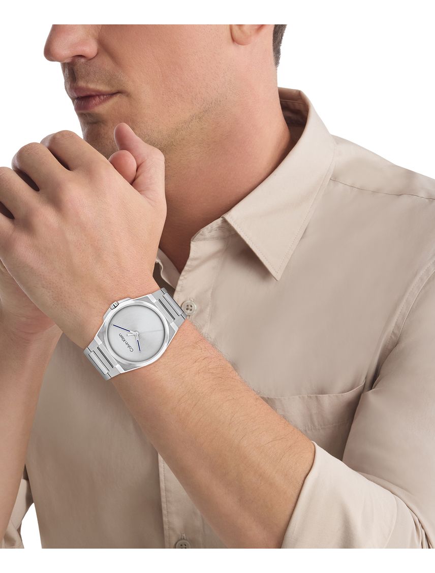 Reloj Plateado Para Hombre Meta-Minimal