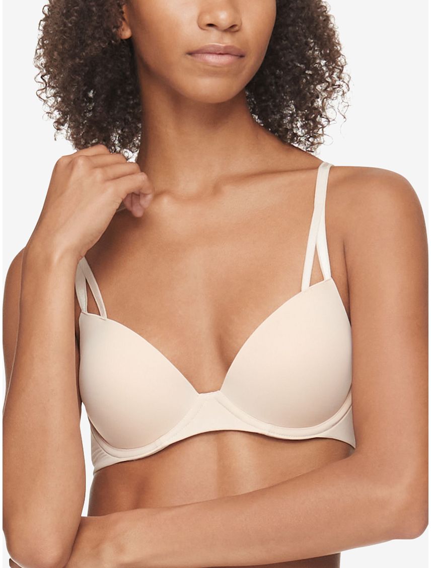Brassier Microfibra Lift Demi Mujer Beige Calvin Klein