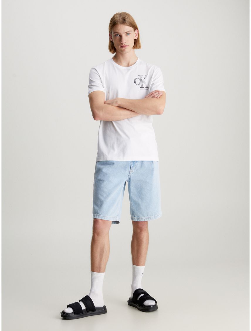 Camiseta blanca con monograma meta