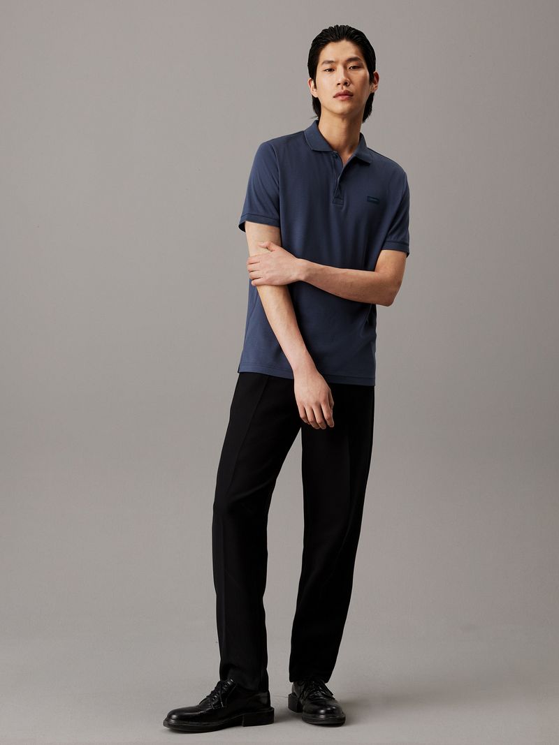 polo-negro-slim-algodon