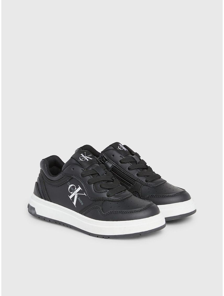 Tenis Negro Con Punta Redonda Para Niño