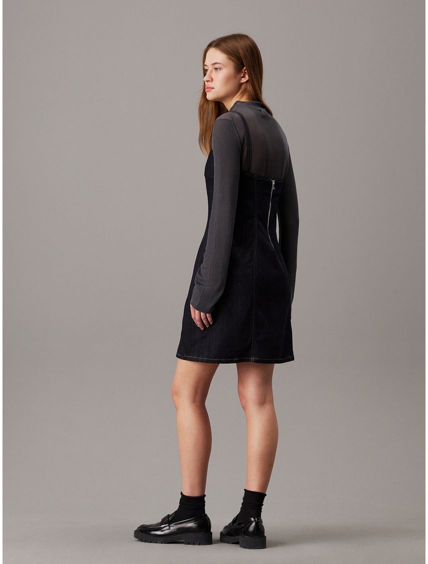Vestido azul lencero denim ajustado