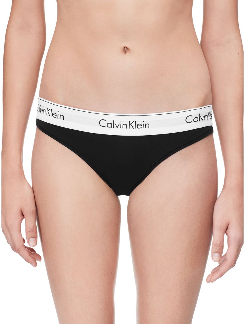 Panties bikini negro para mujer en algodón