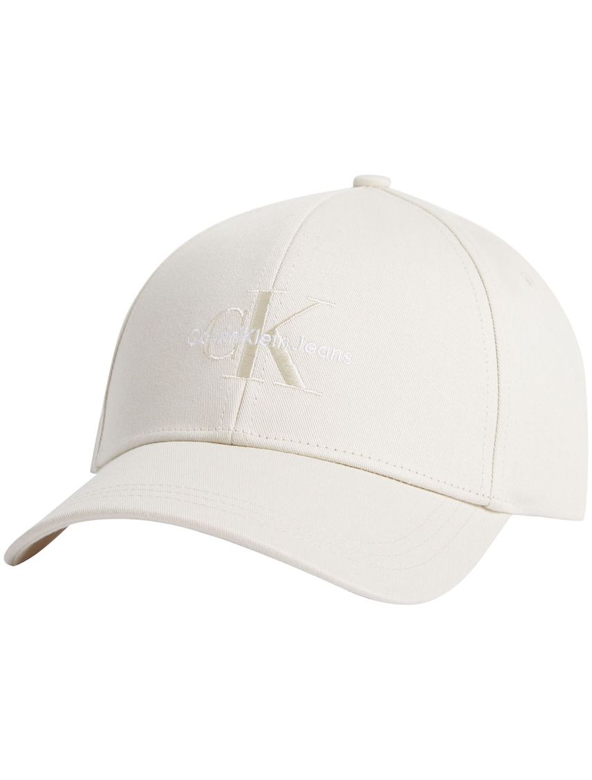Gorra beige con logotipo bordado