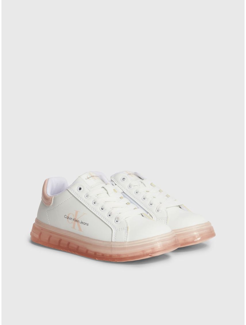 Tenis Con Cordones Niña Blanco Calvin Klein