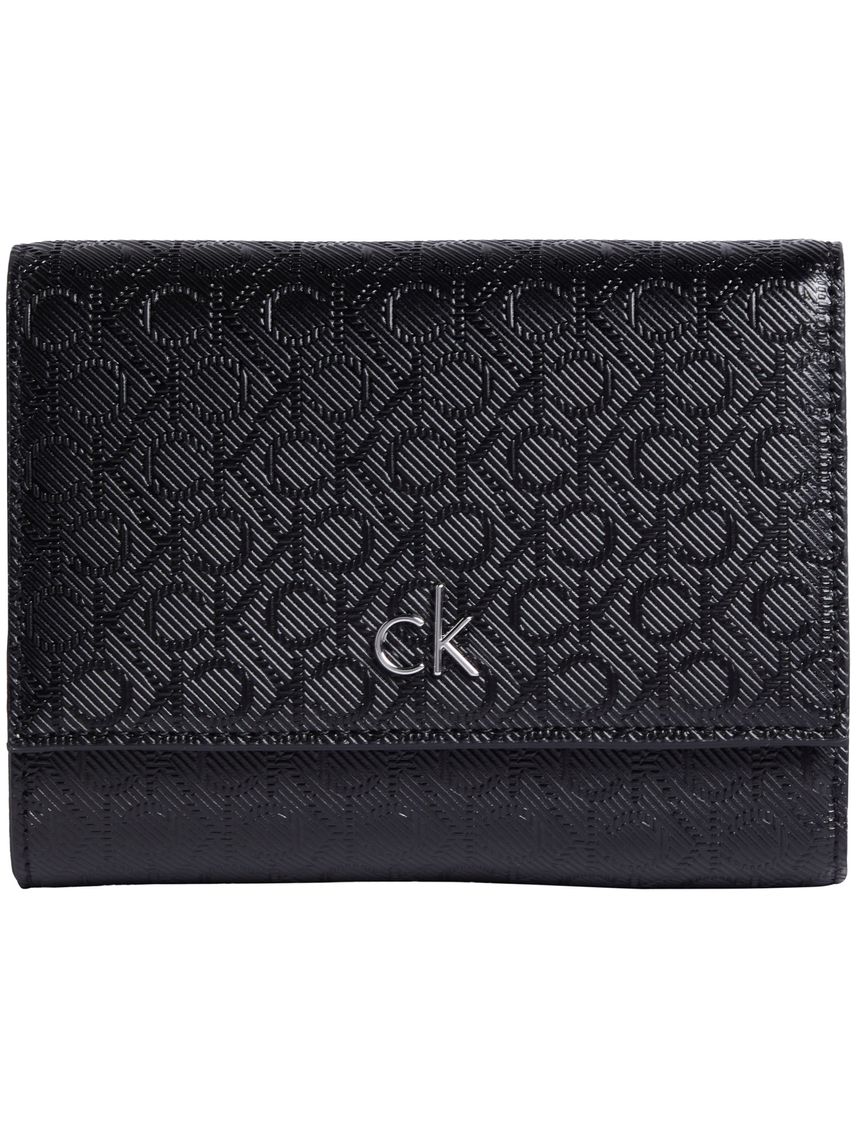 Billetera negra trifold de ck daily