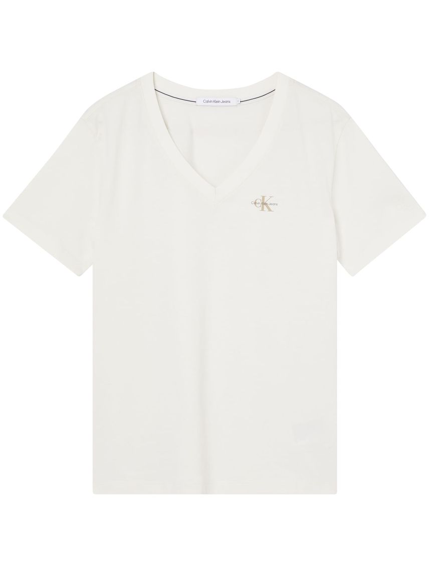 Camiseta De Algodón Orgánico Mujer Blanco Calvin K