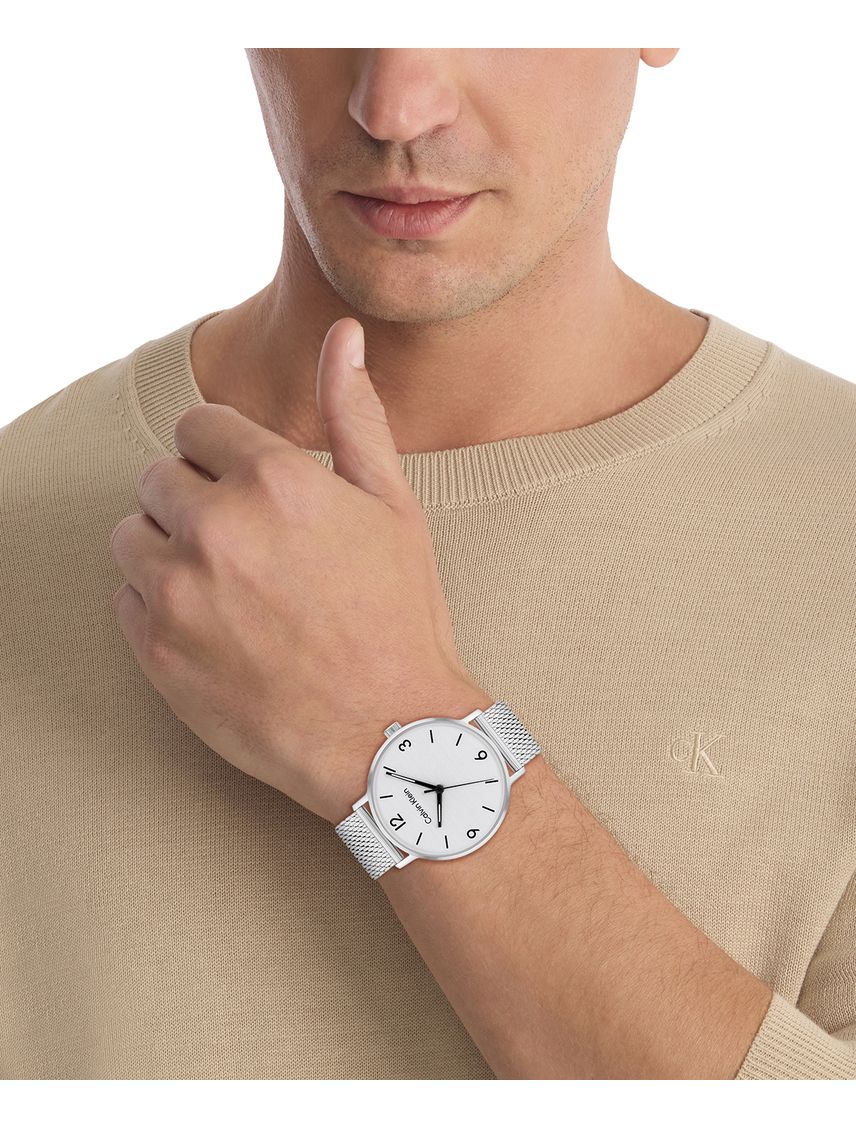 Reloj Plateado Para Hombre Modern