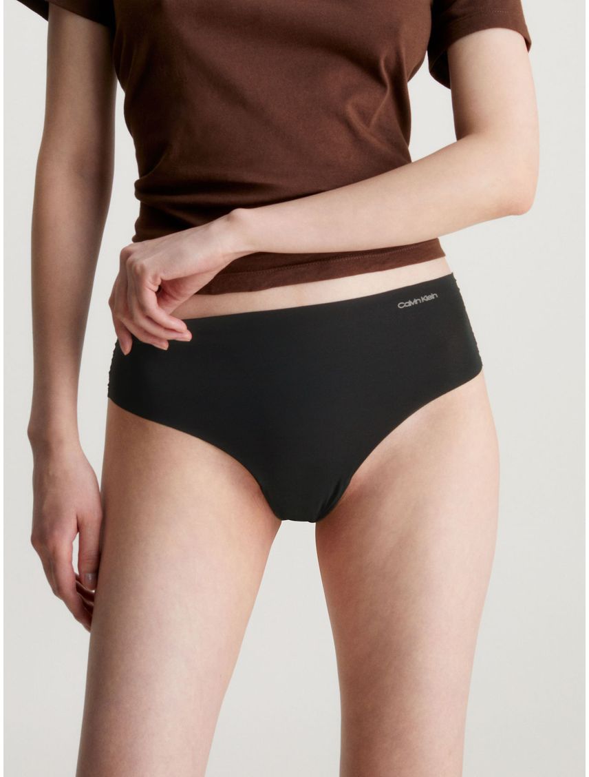 Tanga Negro Invisible De Cintura Alta