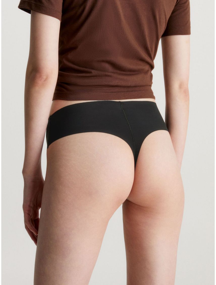 Tanga Negro Invisible De Cintura Alta