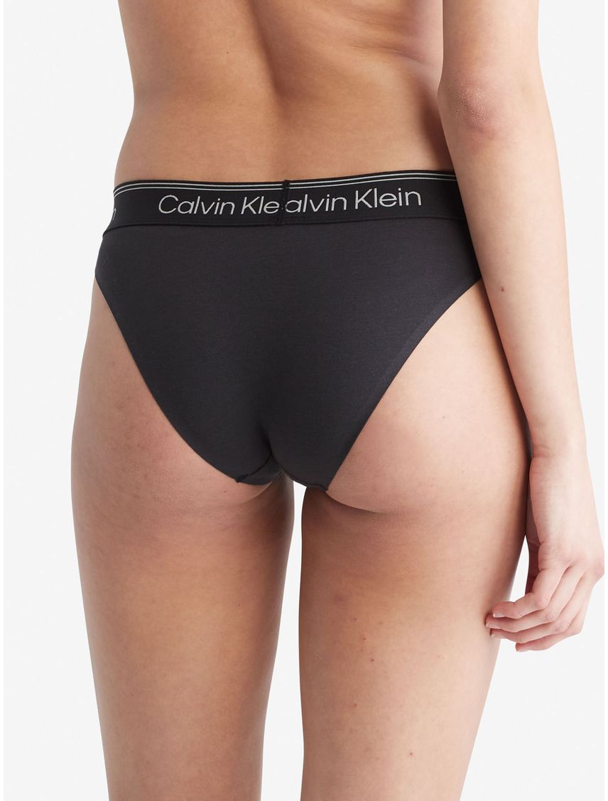 Pantie Tipo Bikini Con Logo Mujer Negro Calvin Klein