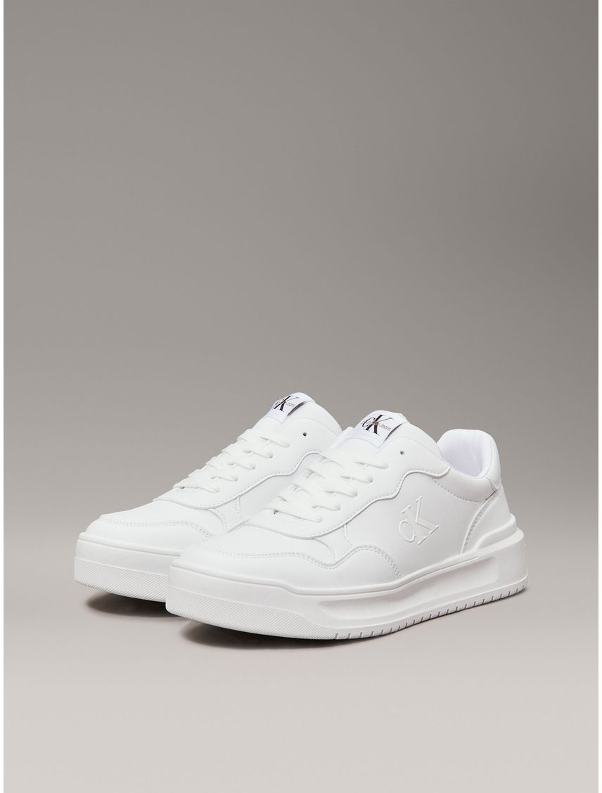Tenis blanco low cut con cordones para niñas