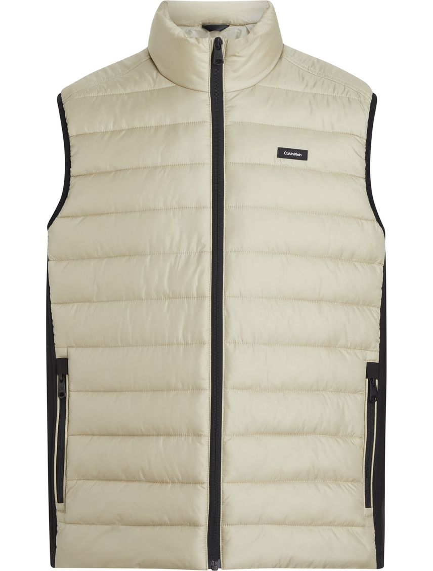 Chaleco Beige Con Relleno De Poliéster Reciclado Para Hombre