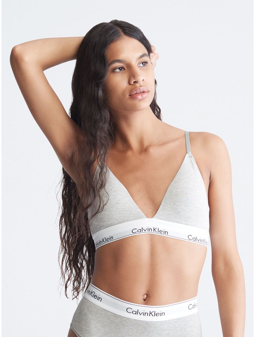 Bralette Gris En Triángulo Para Mujer