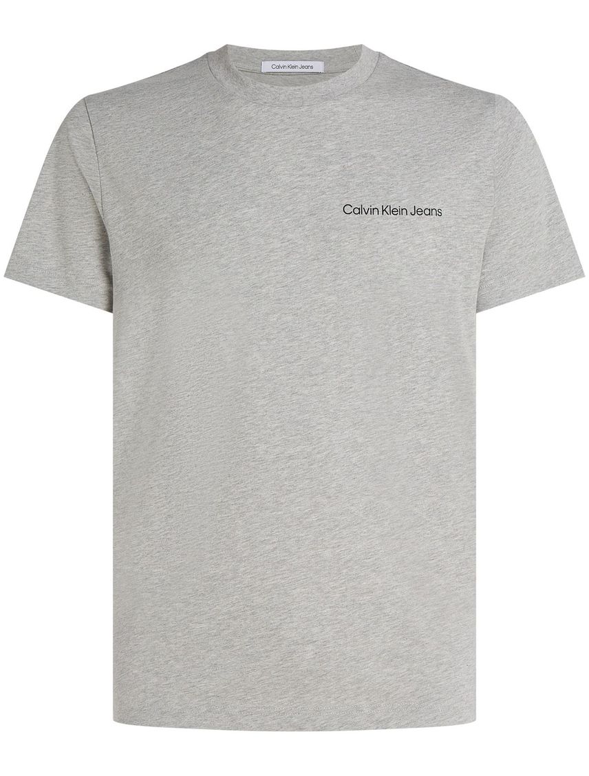Camiseta Gris Slim Con Logo Institutional Para Hombre