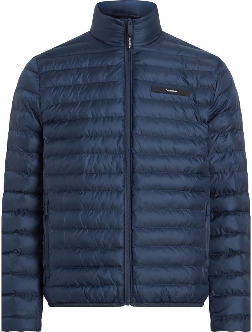 Chaqueta Azul Ligera Acolchada Para Hombre