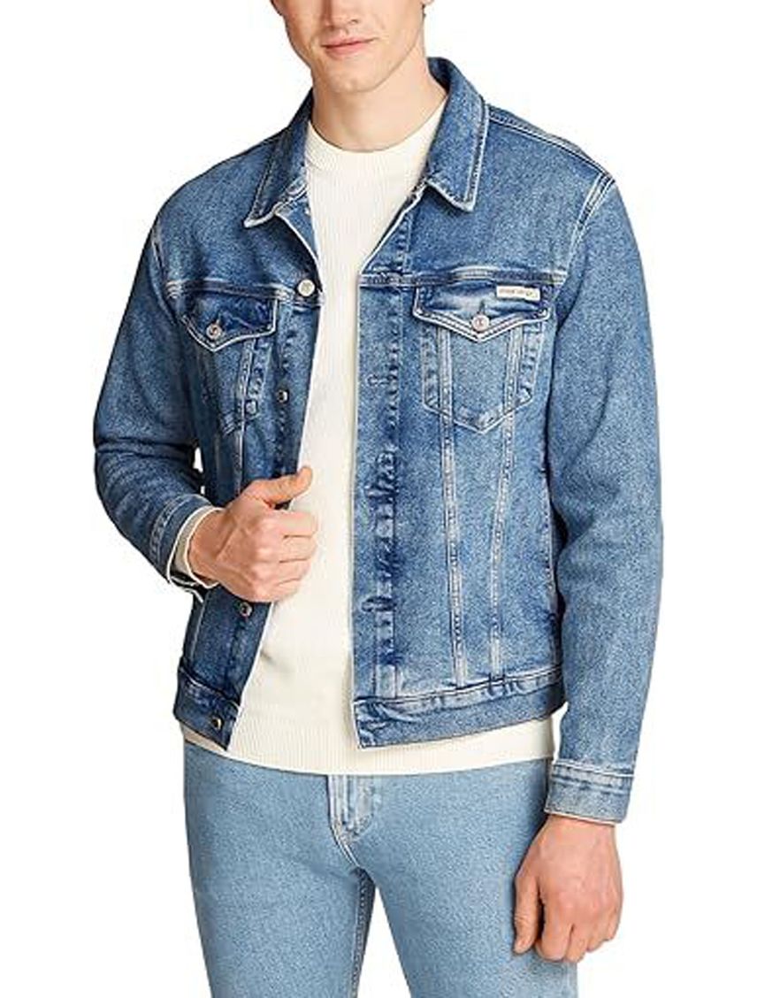 Chaqueta azul slim denim