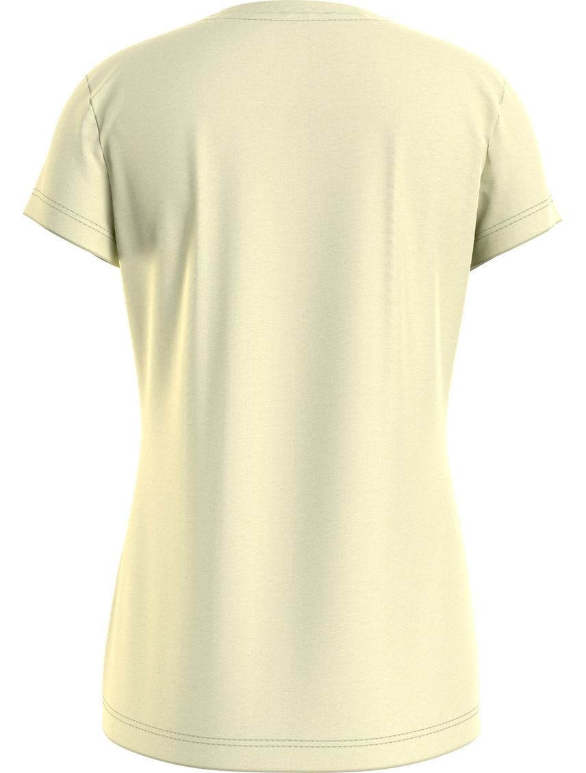 Camiseta verde slim con monograma para niña