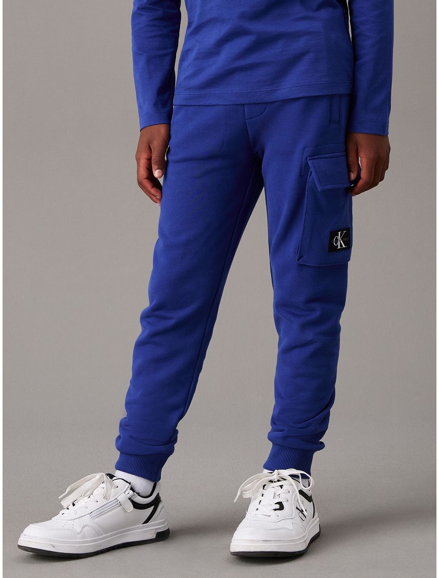 Pantalón Para Niño Azul De Chándal Holgado Cargo
