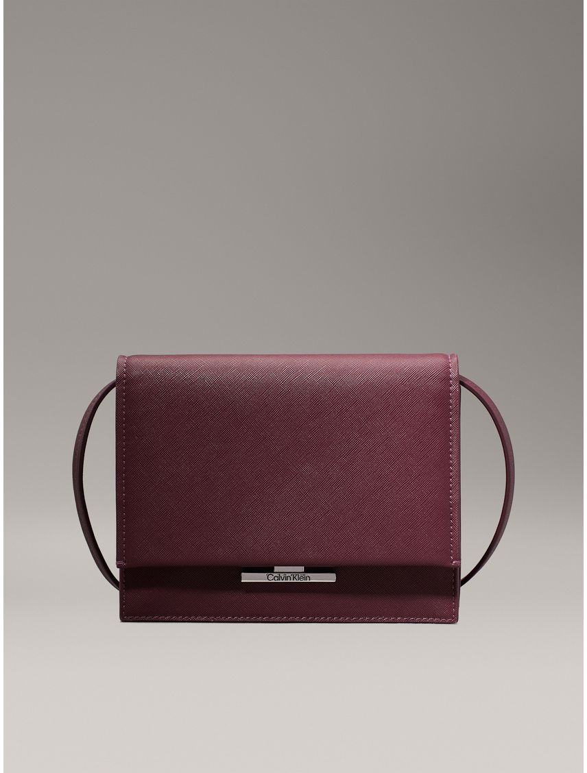Bolso rojo cruzado Saffiano