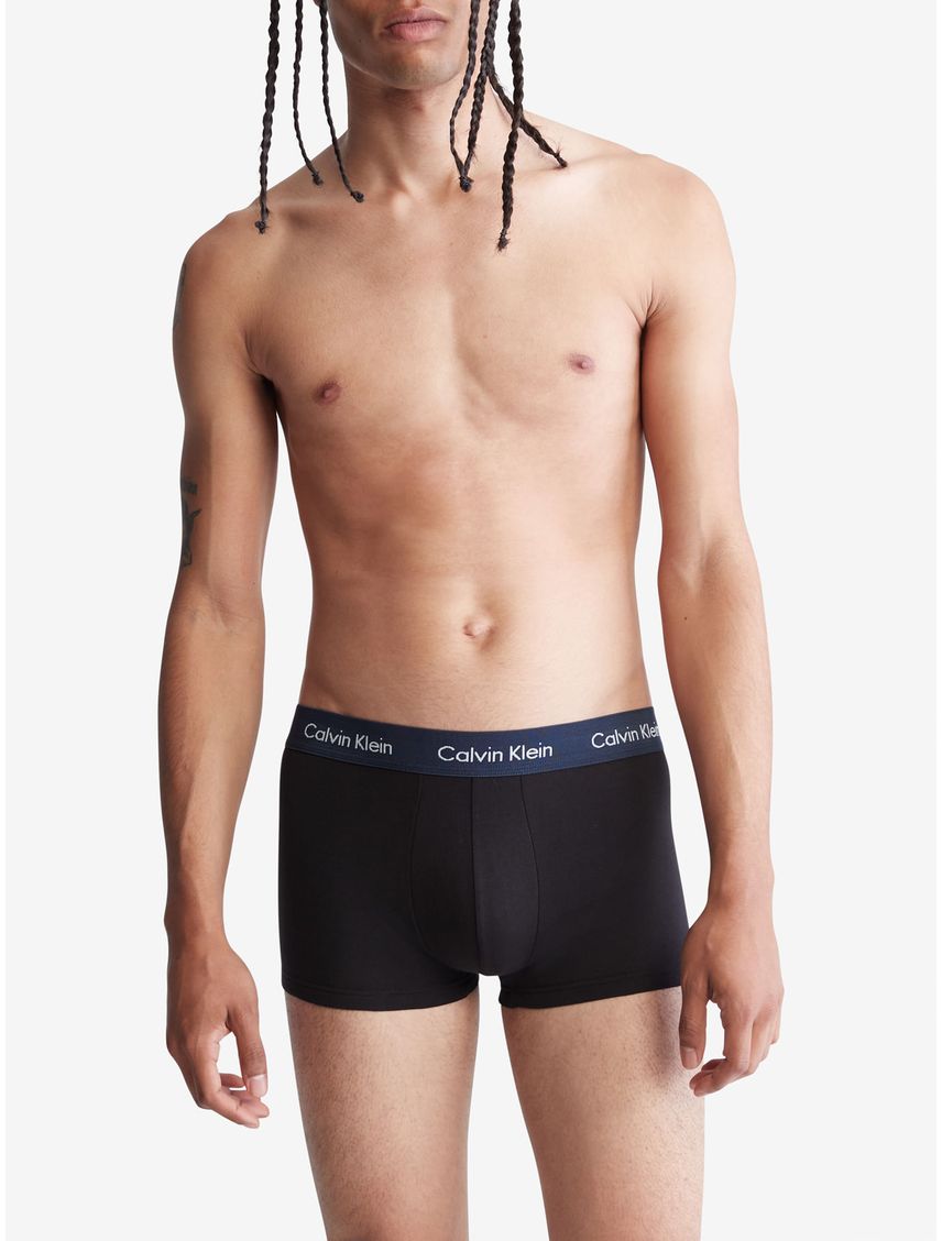 Pack De 3 Boxer Negros Low Rise Trunk En Algodón