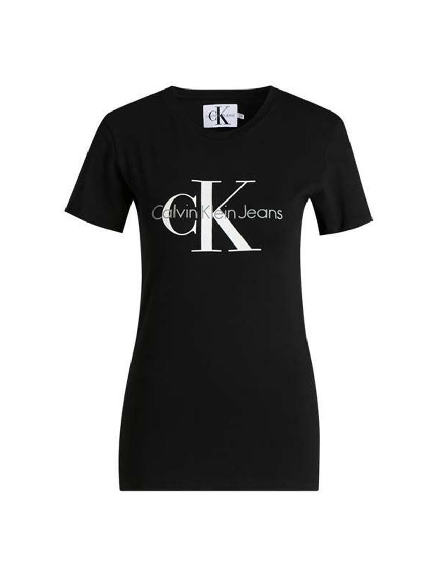 Camiseta Negro De Algodón Con Logo
