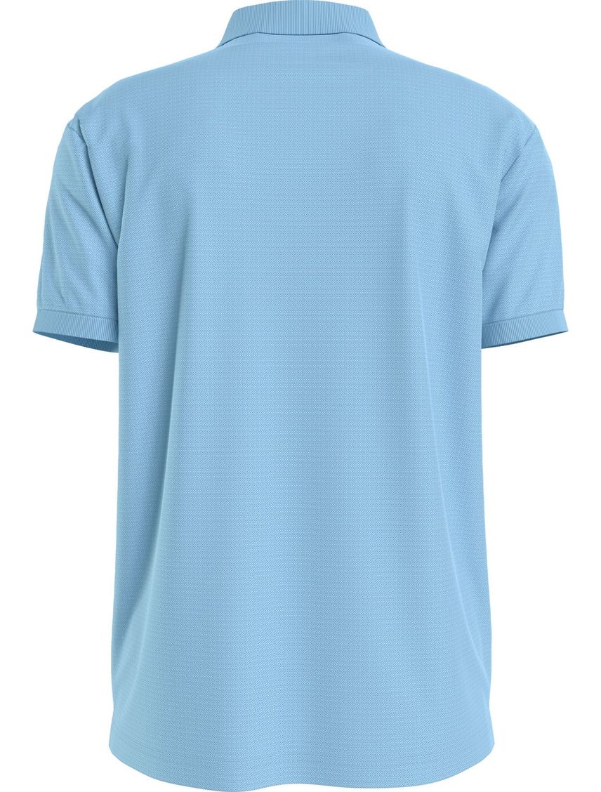Polo Azul Clasica Con Monograma Para Hombre