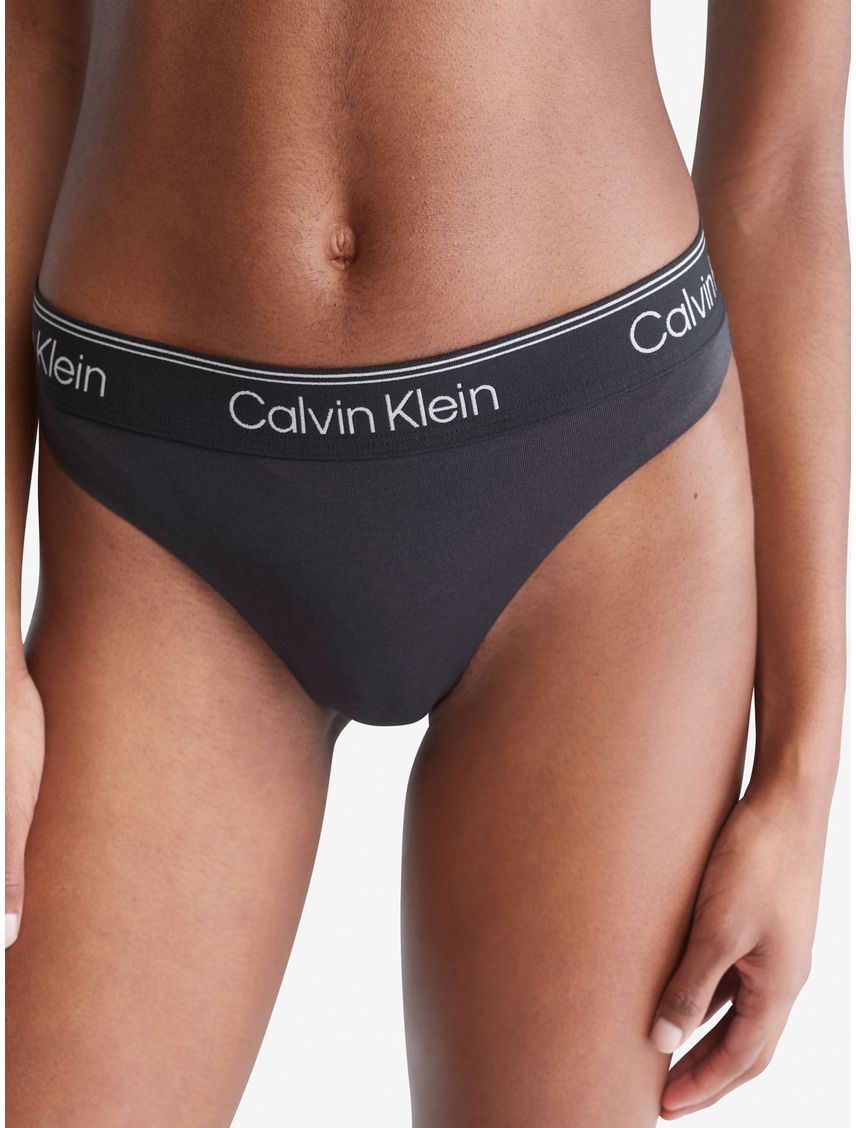 Pantie Negra Tipo Tanga Con Logo Para Mujer